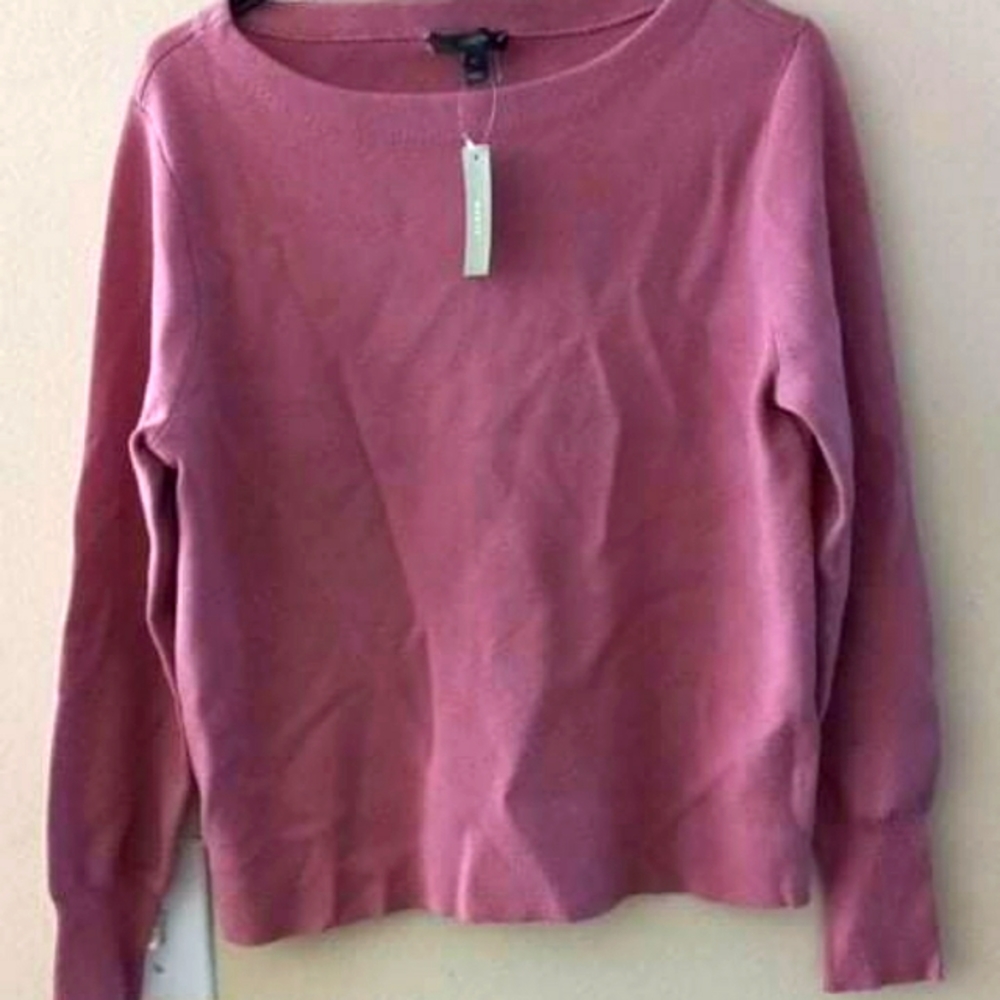 J crew pink wool/cotton sweater M
